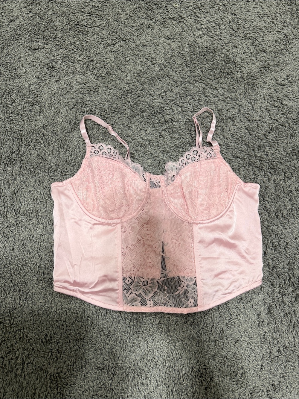Delicate Pink Lace Longline Bralette - Women Intimates & Sleepwear